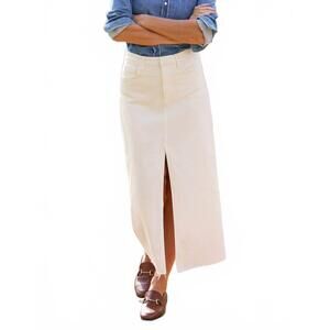 NEW FRANK & EILEEN women's denim skirt in natural
